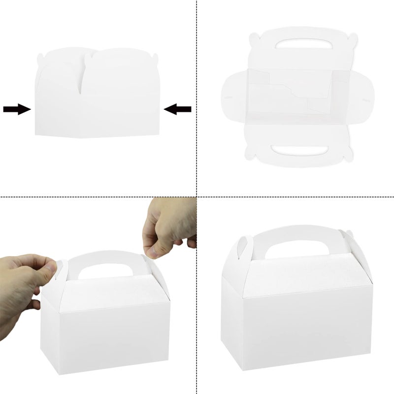 Xxcxpark 24 PCS White Gift Boxes 6.2x3.5x3.5 inches, Party Favor Kraft Paper Gift Packaging Box with Lid for DIY Crafting, Cube, Cupcake, Kraft Present Boxes for Birthday, Wedding - Image 4